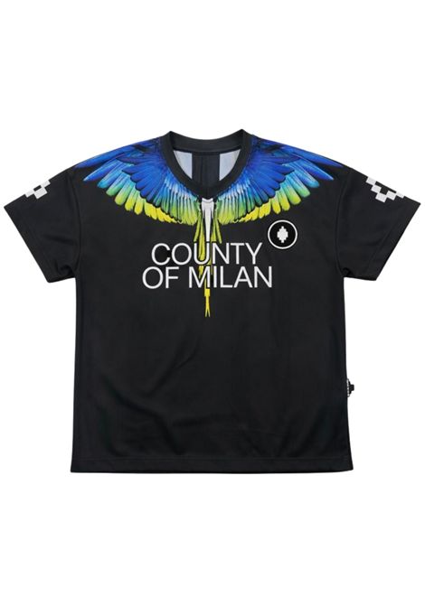 Black nylon T-shirt for children MARCELO BURLON | BTH003NERO